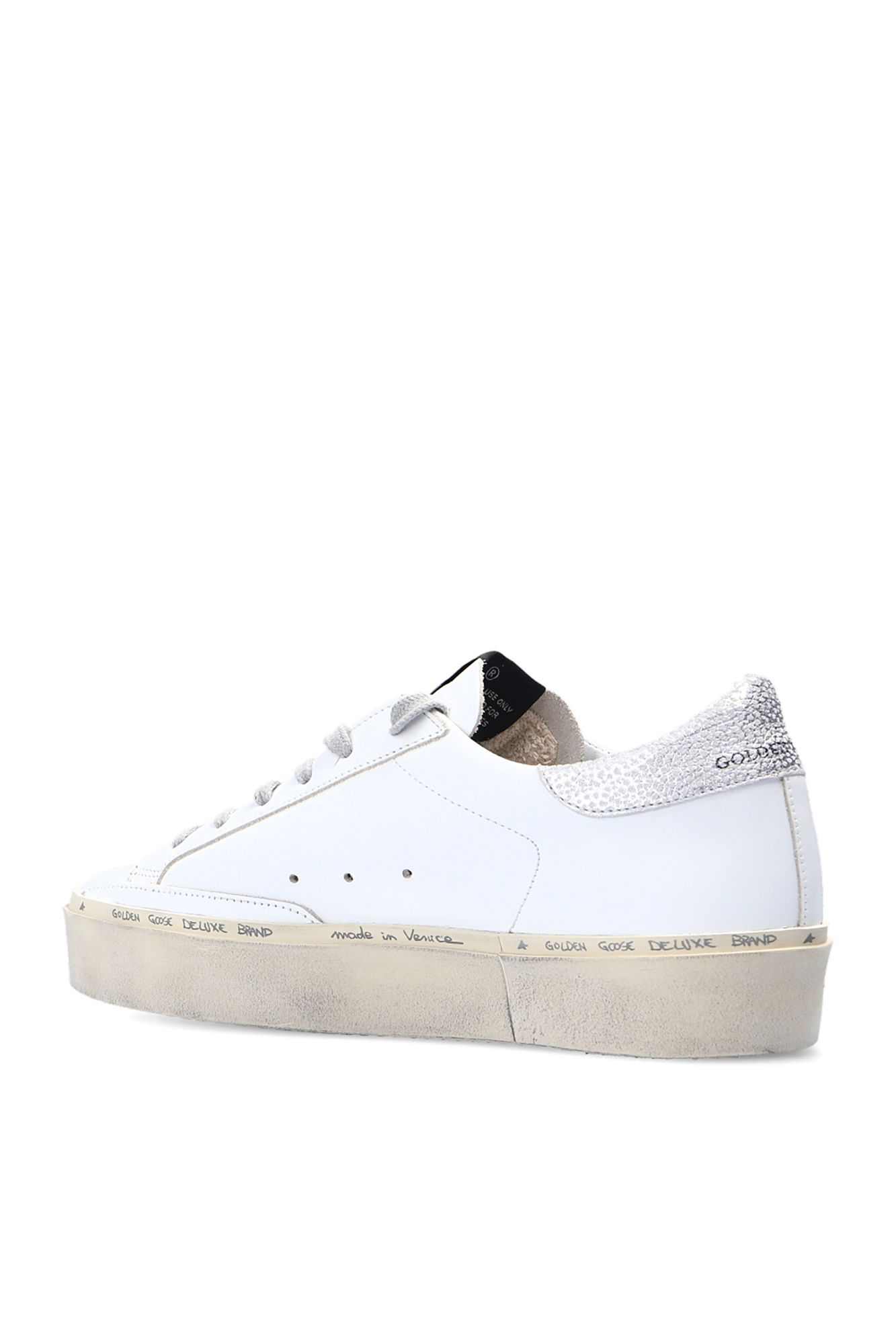 Women's Hi Star with gold glitter star and lizard-print